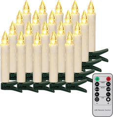 FREEPOWER Komplet 20 LED božičnih svečk z daljinskim upravljalnikom