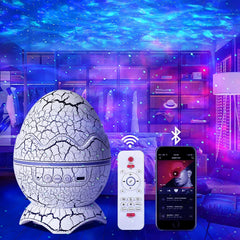 SZPACMATE Galaxy projektor nočne lučke dinozavrovo jajce z glasbo
