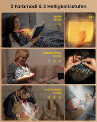 GLOCUSENT LED bralna svetilka za okoli vratu, polnilna prostoročna lučka