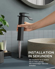 FORIOUS Kopalniška Armatura Z Vodopadnim Izlivom - 220 mm, mat črna