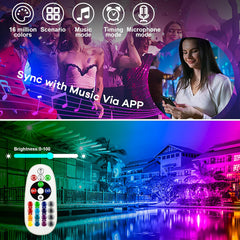 ELEGANTED komplet 2 RGB LED 100 W reflektorjev z Bluetooth upravljanjem