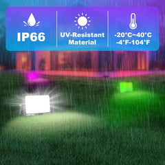 2x RIGIDON 50 W RGB LED reflektor 5000 lm