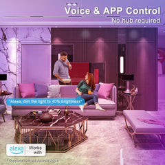 DUSKTEC Pametne LED Vgradne Luči Za Strop Z Glasovnim Upravljanjem  - Komplet 4 Kosov