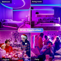 Vodoodporni RGB LED trak z USB napajanjem in glasbeno sinhronizacijo – 2 m