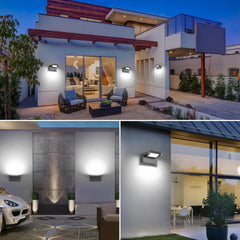 Zunanja/stenska LED svetilka, 6500 K hladno bela, z 350° nastavljivo ploščo