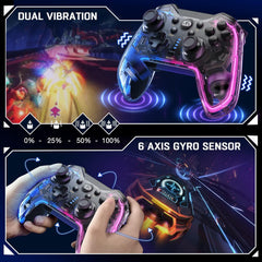 HASACOOL brezžični igralni kontroler za Nintendo Switch/OLED/Lite, PC, Android in iOS