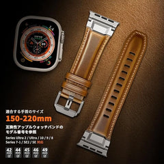 OOULOVE Pašček iz pravega usnja za Apple Watch 42–49 mm