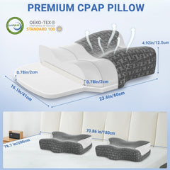 ELVIROS CPAP ergonomska cervikalna blazina iz spominske pene 60×41 cm