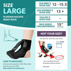 BRACEABILITY nočna opornica za plantarni fasciitis L