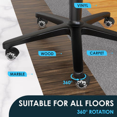 WEWILL komplet 5 koles za pisarniški stol – 11 × 22 mm