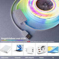 OULARA 3m USB RGBIC COB LED trak