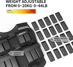 PROIRON nastavljiva obtežena oprsnica za telovadbo – 20 kg