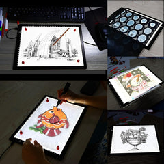 Ultra tanka LED svetlobna tabla A4 za risanje z nastavljivo svetlostjo