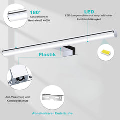 NBEASTKEY 50 cm LED svetilka za ogledalo - 4000 K