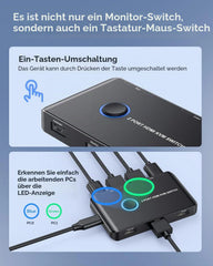 ABLEWE HDMI KVM Stikalo 20 x 12 x 3 cm