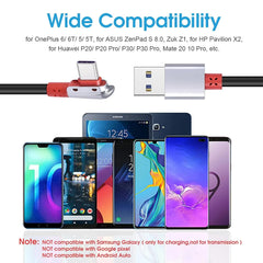 Ace Spiralni Adapter Kabel USB C v USB C 90 Stopinj 1 m