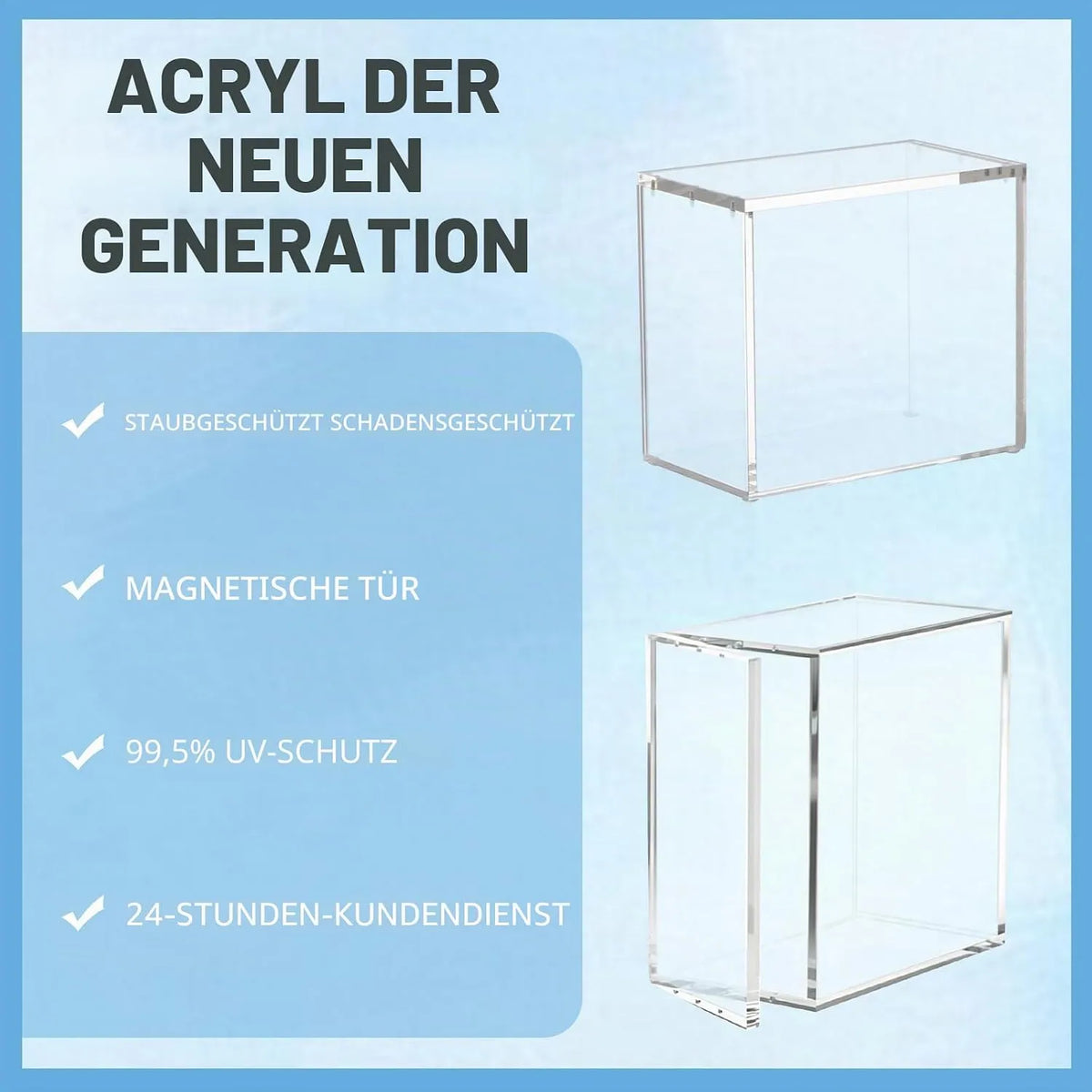 Akrilna Zaščitna Škatla za Kartice 15,4 x 13,5 x 9 cm