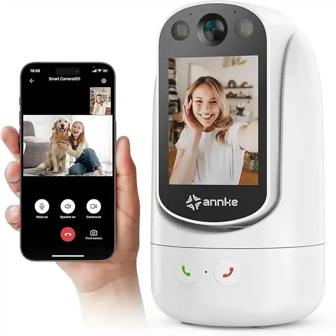 ANNKE Notranja WiFi Nadzorna Kamera z Zaslonom 2,8″