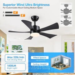 BayDay Stropni Ventilator z Lučjo 106.7 cm