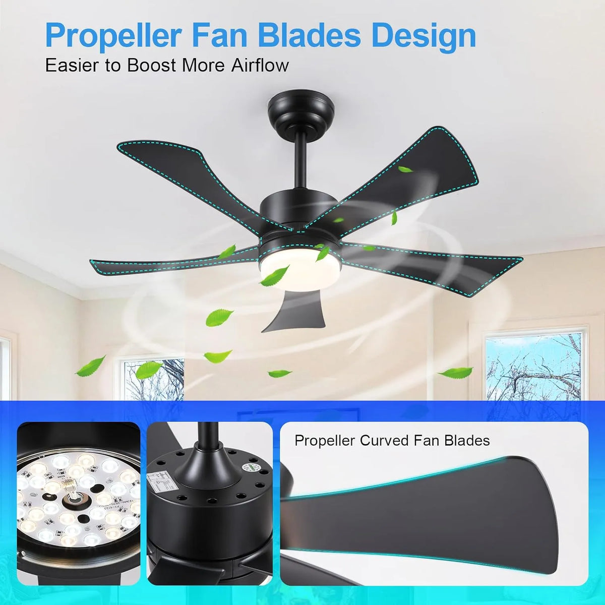 BayDay Stropni Ventilator z Lučjo 106.7 cm