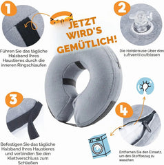 BENCMATE Napihljiva Zaščitna Ovratnica za Pse in Mačke 45,7-63,5 cm