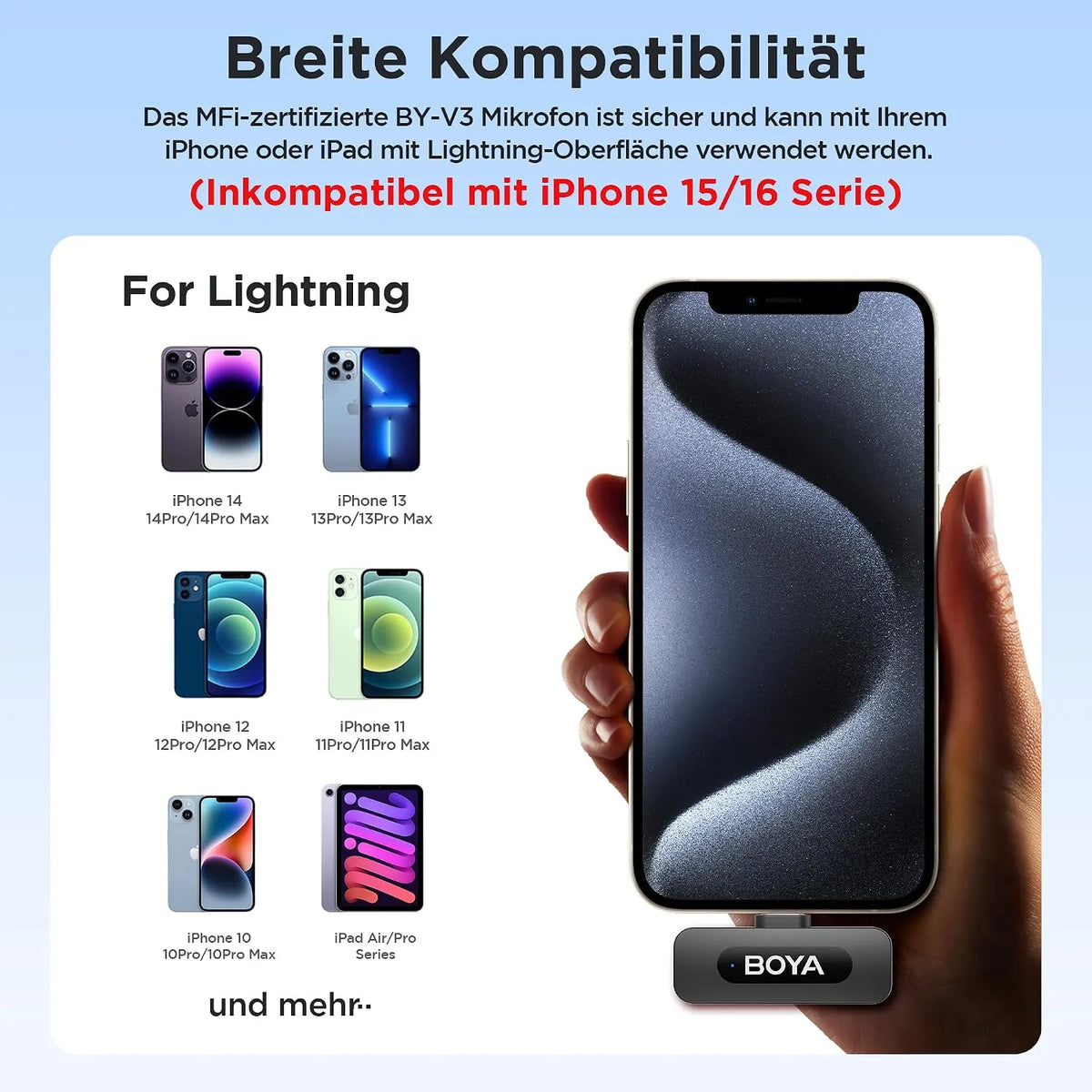 BOYA Brezžični Mikrofon za iPhone