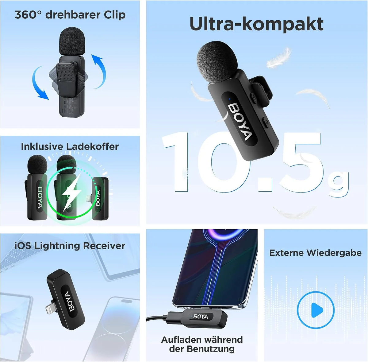 BOYA Brezžični Mikrofon za iPhone