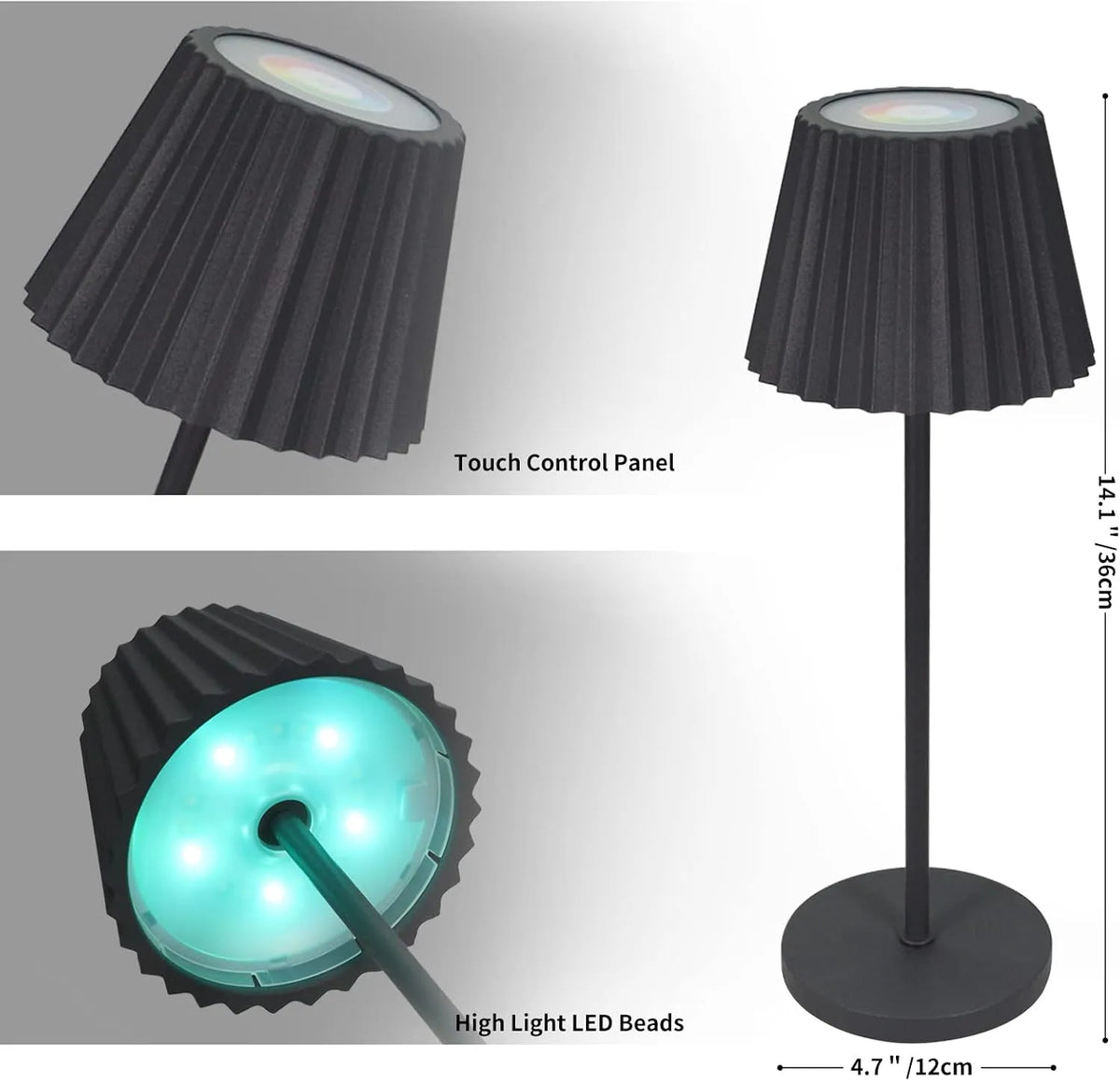Brezžična LED Namizna Svetilka s Polnilno Postajo 5 x 6 x 6 cm