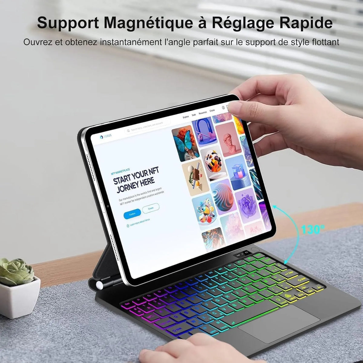 Brezžična Tipkovnica z Osvetlitvijo za iPad 10 in 11 1 Kos