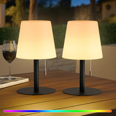 Brezžična Zunanja LED Namizna Svetilka RGB 2 Kosa