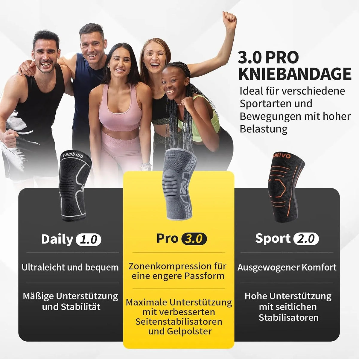 CAMBIVO Kolenska Opornica 2 Kosa