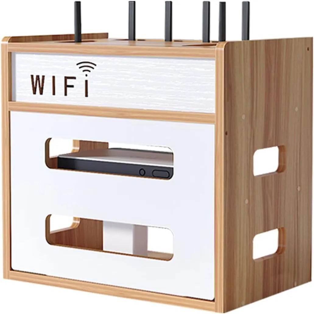 Catekro Lesena Omarica za WiFi Usmerjevalnik OA272-Brown