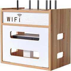Catekro Lesena Omarica za WiFi Usmerjevalnik OA272-Brown
