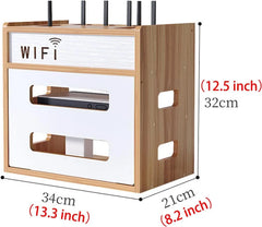Catekro Lesena Omarica za WiFi Usmerjevalnik OA272-Brown