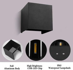 CHENBEN LED Stenska Svetilka 12W IP65 Vodoodporna Zunanja in Notranja