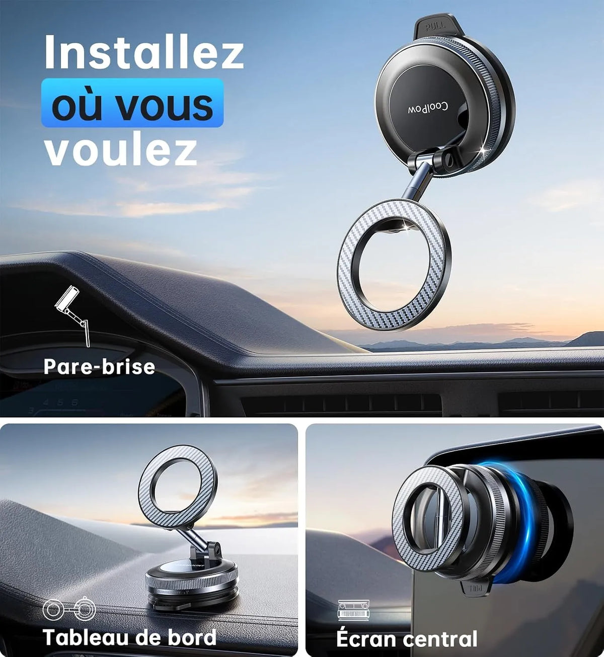 Coolpow Magnetno Avto Držalo za Telefon 1 Kos