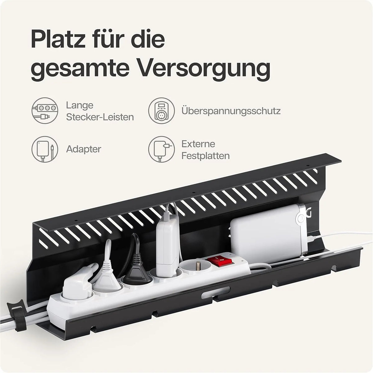 Desktronic Kanal za Kable 43 x 12 cm 2 Kosa