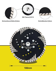 Diamantna Rezalna Plošča M14 180 mm