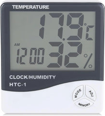Digitalni Termometer in Higrometer z Uro 10x9.2x2.1 cm