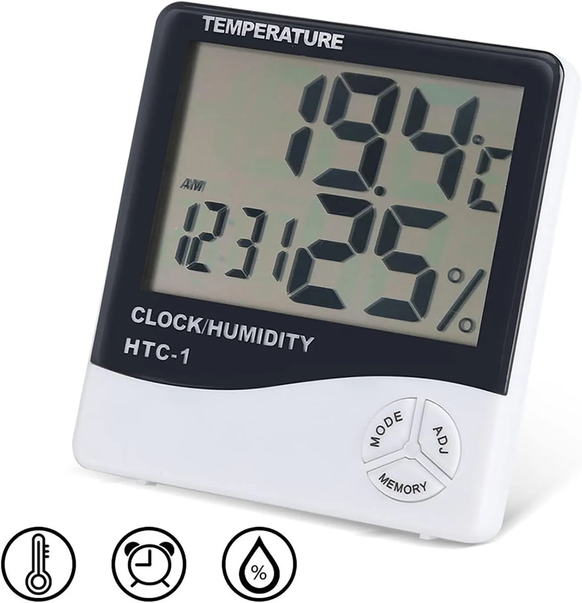 Digitalni Termometer in Higrometer z Uro 10x9.2x2.1 cm