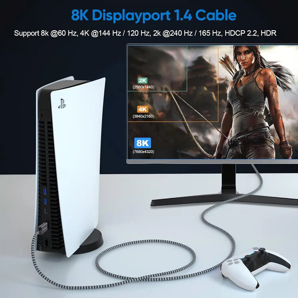 DisplayPort Kabel 1.4 8K 3 m