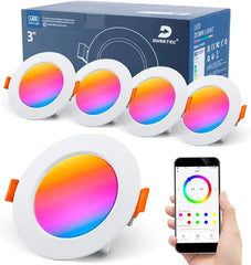 DUSKTEC Vgradna LED Svetilka RGB 12,2 cm 4 Kosi