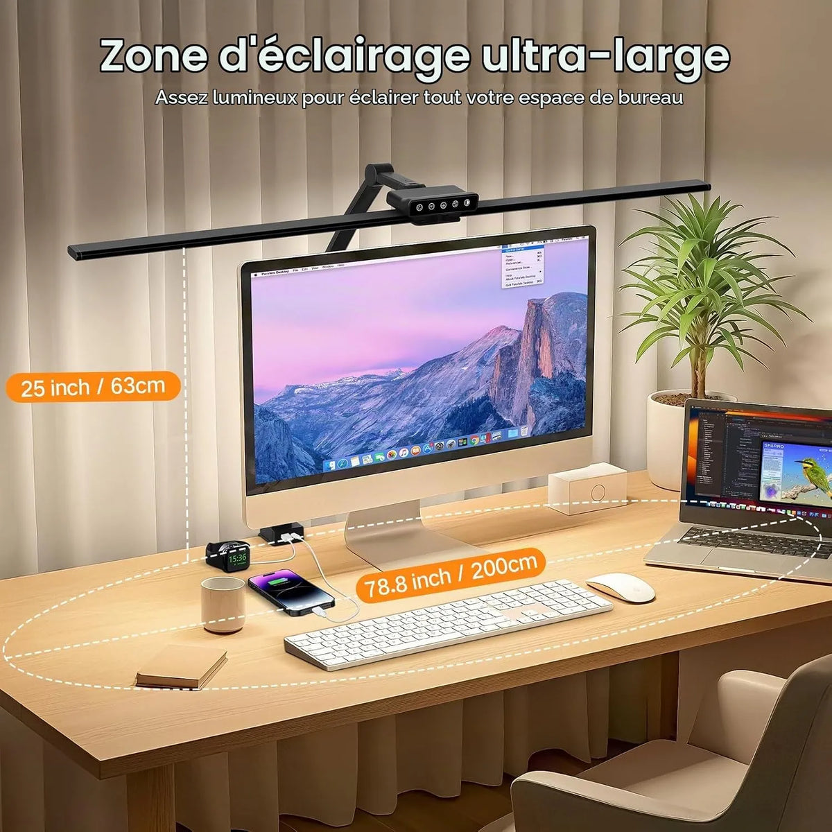 Dvojna LED Namizna Svetilka 75 cm