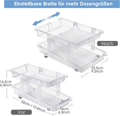 Dvoslojni Organizator Pločevink Za Hladilnik 34x17x9 cm