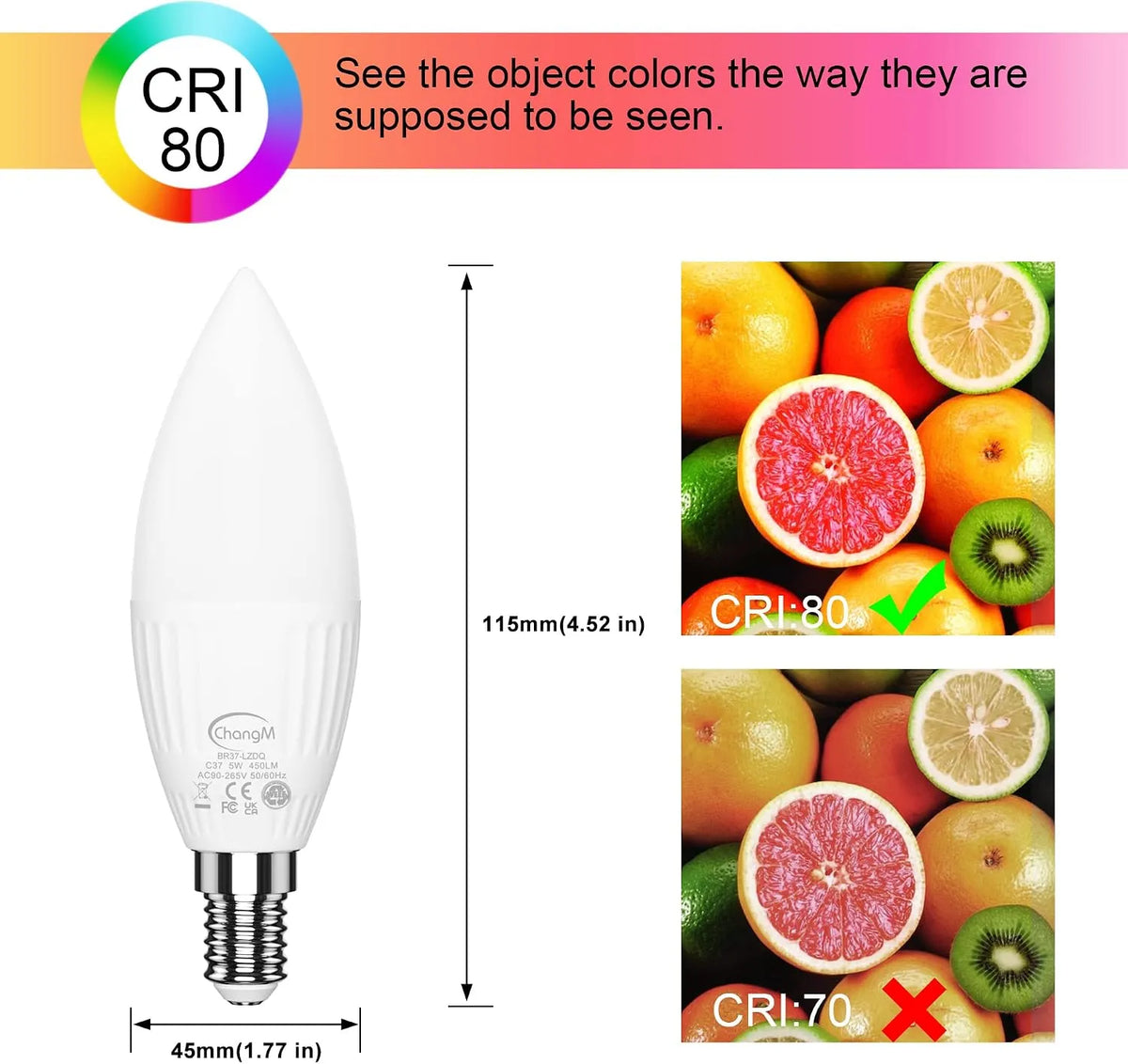 E14 RGB LED Svečne Sijalke z Daljinskim Upravljalnikom 6 Kosov