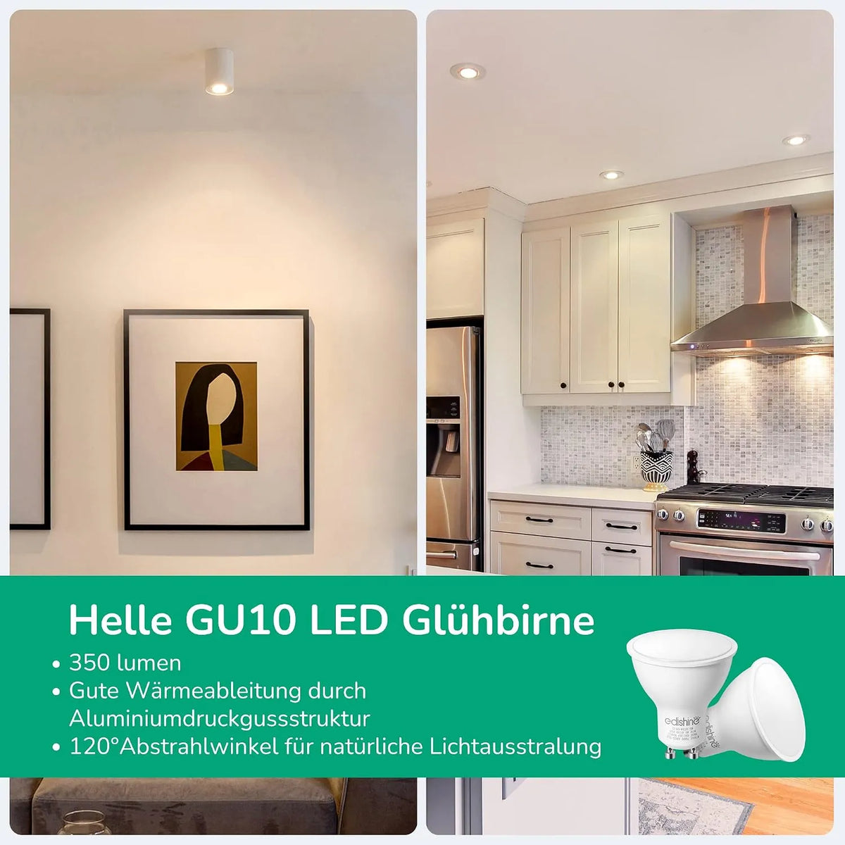 EDISHINE GU10 LED Sijalke Dimmable 5W 10 Kosov