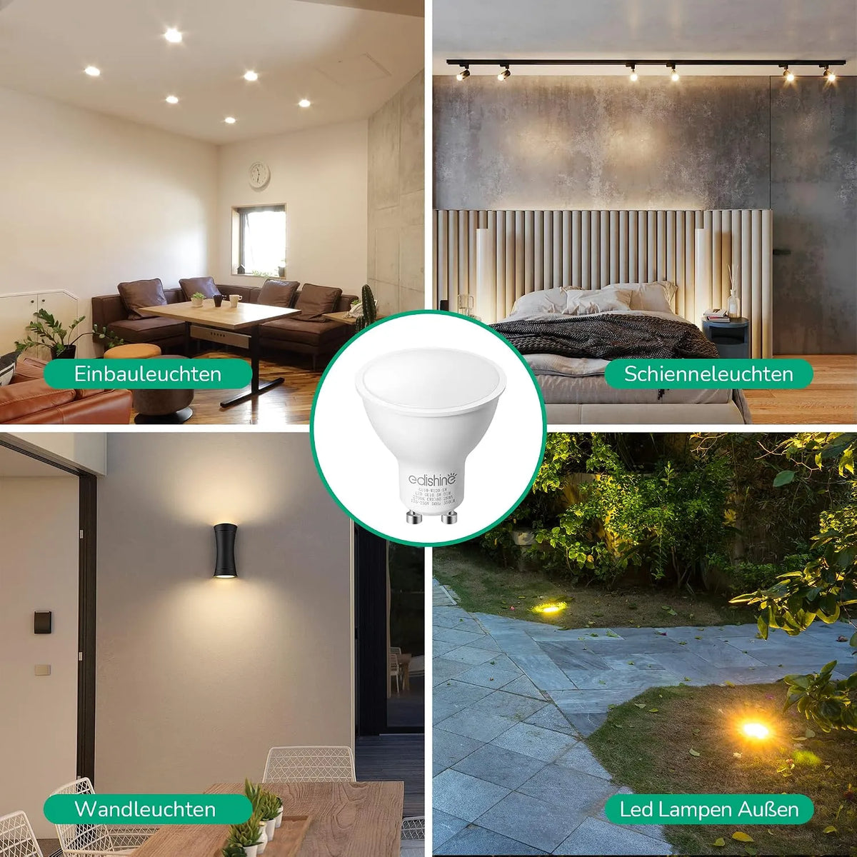 EDISHINE GU10 LED Sijalke Dimmable 5W 10 Kosov
