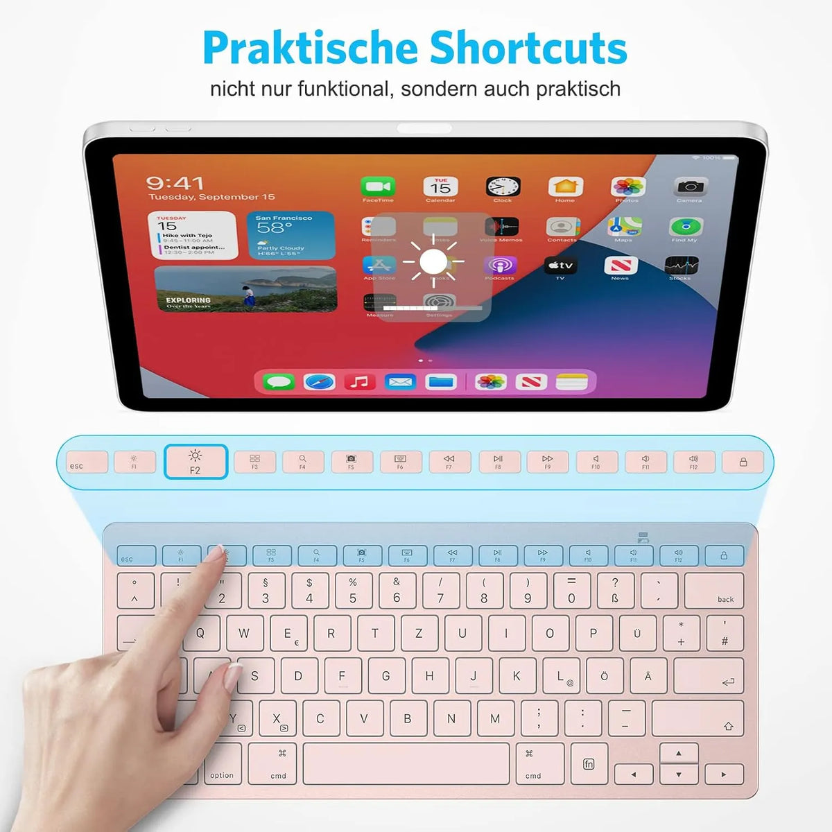 Emetok Brezžična Bluetooth Tipkovnica za iPad in iPhone