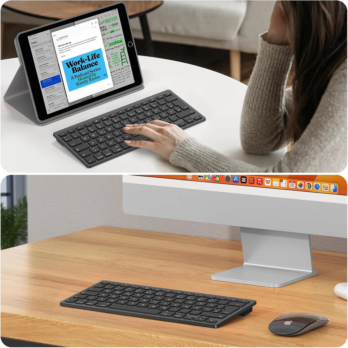 Emetok Brezžična Bluetooth Tipkovnica za iPad in iPhone