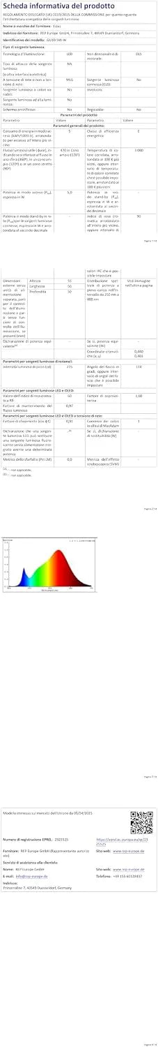 Eslas GU10 LED Sijalke 5W 550lm 10 Kosov